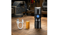 Aluminum Alloy Aluminum Alloy Flashlight Flashlight Wide Angle Lens Zoomable Flashlight Drop-Resistant Handheld Torch Multi-Mode
