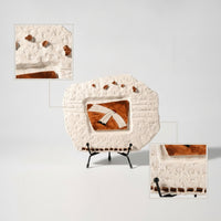 Tabletop Art Piece Compact Sculpture with Stand Decorative Tabletop Ornament for Office Desk