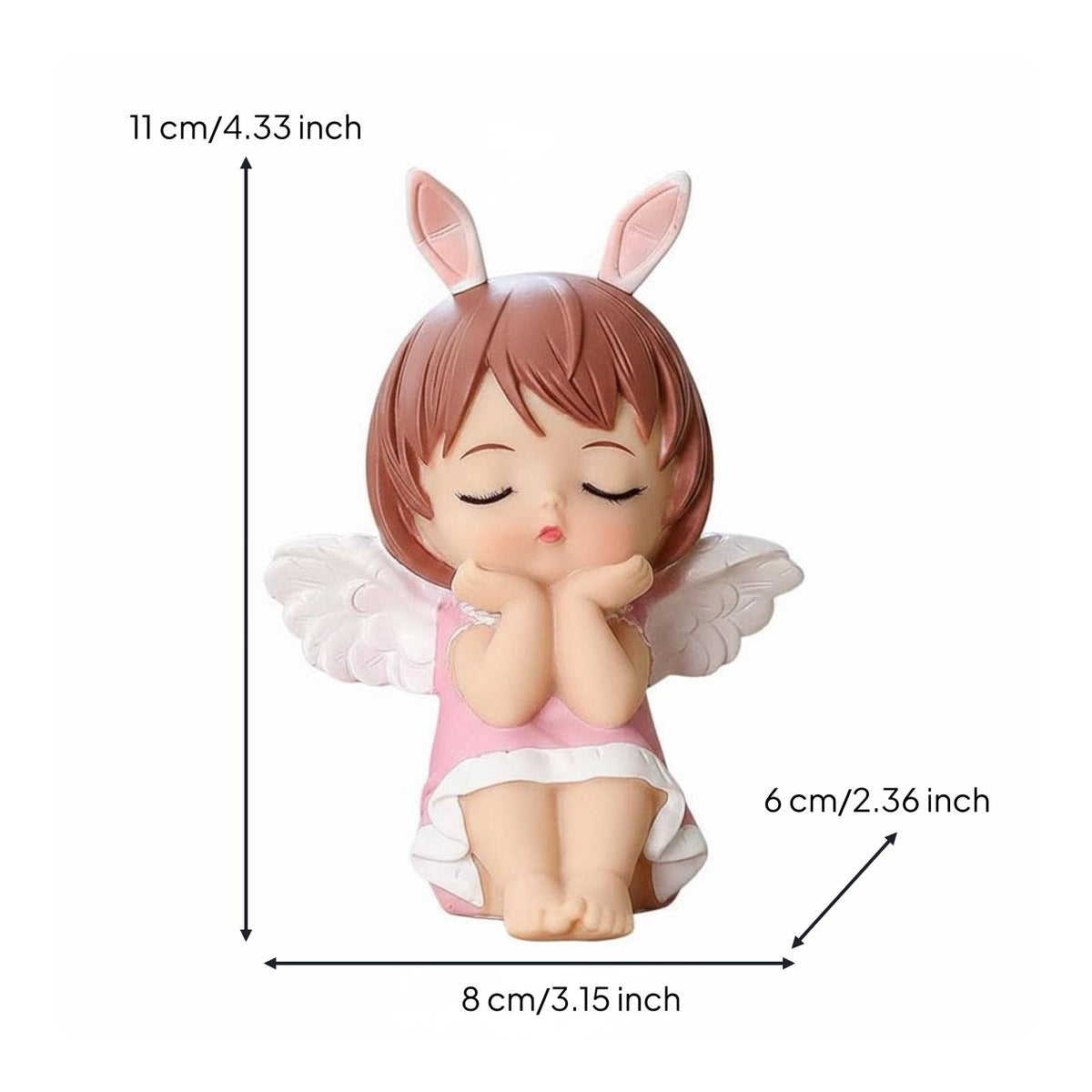Graceful Poses Cartoon Ballerina Doll Elegant Form Ballerina Figurine Detailed Sculpture Angel Girl Figurine Crack Resistant for Girls, Women, Desk, Bedroom