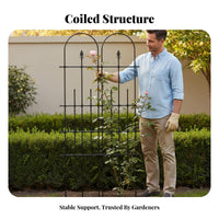 Weather Resistant Climbing Plant Trellis Rust-Proof Flowering Vine Climbing Rack Rustproof Metal Garden Trellis Powder Coated for Gardeners, Homeowners, Balcony, Patio, Yard, Flower Pots