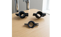 Hinged Drum Rack Clamp Split-Body Tube Clamp with Sleeves Metal Black for Drummers