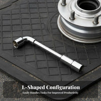 High-Carbon Steel L-Shaped Socket Wrench Long-Lasting Tire Lug Wrench Heat-Treated for Mechanics, DIY Enthusiasts, Workshop