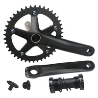 Bike Crankset with Bottom Bracket 130 Crankset with Bottom Bracket High-Strength for Commuters