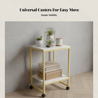 Contemporary Multi-Tier Stand, Iron Flower Rack with Casters, Indoor Display