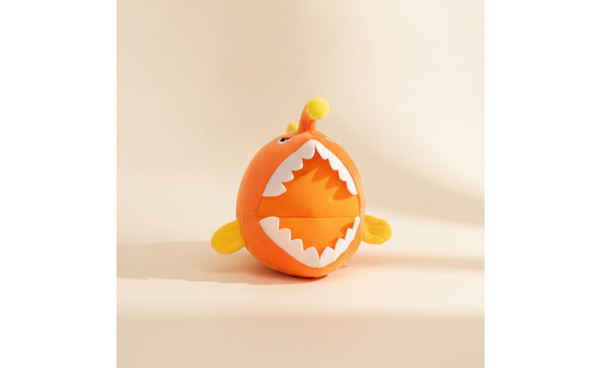 Anglerfish Stuffed Animal with Lure Soft Anglerfish Stuffed Toy Cuddly Fish Pillow with Lure for Kids, Young Children, Bedroom, Sofa, Nursery