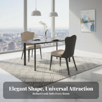 Modern Design Upholstered Dining Chair Ergonomic Backrest puffyBack Dining Chair Gold-Tone Legs Kitchen Seat Easy Assembly for Interior Designers, Homeowners, Families, Restaurant, Living Room, Bedroom