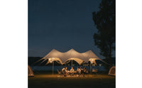 Three-Peak Tent UVF 50+ Outdoor Canopy Tent Protection Outdoor Canopy with Poles for Event Planners, Campers, Weddings, Camping