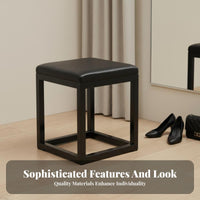 Nordic design paded Cube Stool Minimalist Design Indoor Seating Multi-Purpose Household Furniture Comfortable pad for Shop Owners, Apartment Dwellers, Fitting Room, cosmetology studio, Entryway, Home awayice