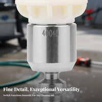 360 Degree Rotation Swivel Spray Nozzle Stainless Steel 304 Universal Joint Spray Nozzle for Car Washing, Driveway Cleaning