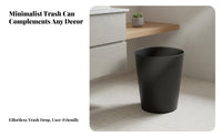 Wood Lid Trash Can Large Capacity Cylindrical Wood Trim Trash Bin Round Minimalist Waste Basket Versatile Small Waste Basket