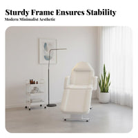 Foldable Beauty Bed Firm-density Foam Padding Portable Permanent Makeup Bed Face Cradle Hole Folding Spa Chair with Adjustable Backrest for Estheticians Lash Technicians Suitable for Professional Salons Spas Healthcare Facilities Home Businesses
