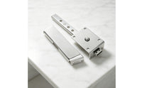 Stainless Steel Perforated Metal Arm Silver Salon Chair Arm