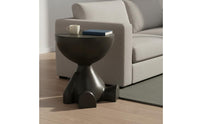 Easy to Clean Small Plastic Coffee Table Rounded Edges Round Accent Table Unique Shape Long-Lasting for Bedroom, Office, Balcony