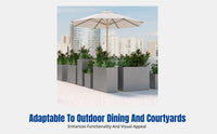 Outdoor Terrazzo-Style Planter Box, Metal Movable Flower Bed Divider, Restaurant Patio Plant Container
