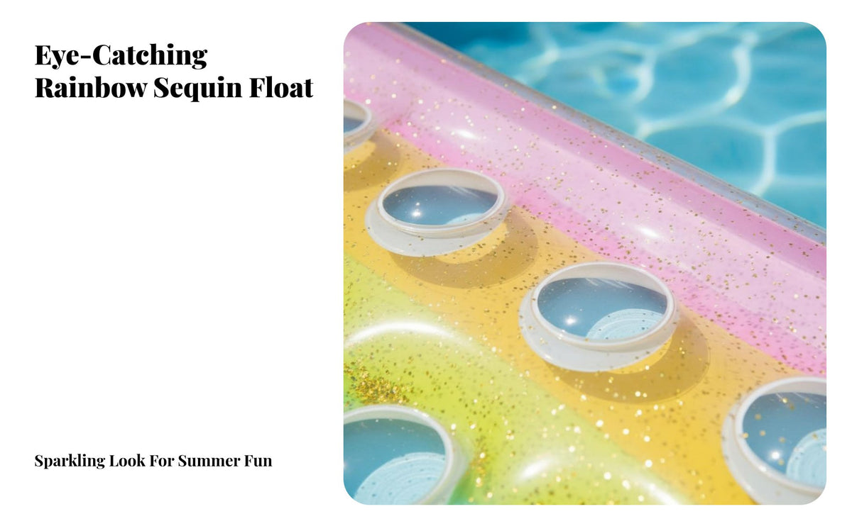 Swimming Pool Mattress Thickened PVC Material Gradient Color Pool Mattress Portable Water Lounger Raft for Adults, Beach, Lake, Vacation