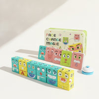 Educational Face-Changing Game Travel Friendly Expression Matching Game Portable Brain Teaser Chunky for Children, Classroom