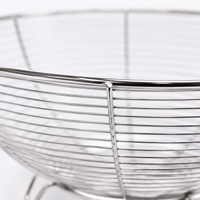 Stainless Steel Sieves and Strainers, 2 Piece Round Colander Basket with Handles, Perforated Sieve for Draining & Washing