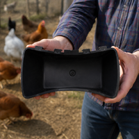 Barn Feed Trough Plastic Feeder Set of 3 Poultry Pig Automatic Feeder