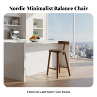 Bar Stool with Spinerest Modern Minimalist Design Counter Chair Sturdy Base Easy to Assemble for Householders, Kitchen Island