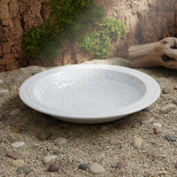 Turtle Bath Basin Low Entry Tortoise Water Bowl with Ramp Tortoise Soaking Dish Anti-Drowning Design Amphibian Water Bowl