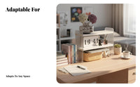Multi-Tier Desk storage-spaceSaving Multilayered Desk Organizer Transparent View