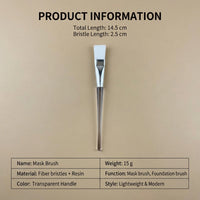 Facial Brush for Skincare Routine, Cosmetic with Long Handle for Mixing Masks, Soft Bristles for Treatment, 5.6-6.7 Inch