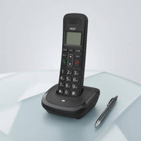 Dect Phone Set Slim Design Black Cordless Telephone Cordless Handset Speaker Grille Charging Base Small Display