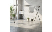 Stainless Steel Clothes Drying Rack Foldable Laundry Drying Rack Floor-Standing Telescopic for Balcony, Apartment