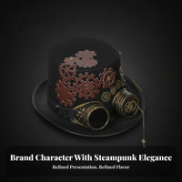 Steampunk Top Hat Costume Accessory Brass Toned Historical Elegance