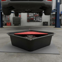 Oil Drain Pan Leak-Resistant Oil Collection Pan Large Capacity Vehicle Fluid Drain Basin for Mechanics