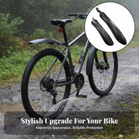 2 Pieces Mountain Bike Mudguard Set Full Coverage Ride-on Mudguard Set Front and Rear Mud Flaps Easy Installation