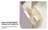 Foldable Hanging Trash Can Space-Saving Foldable Kitchen Garbage Can Cabinet Door Waste Bin Easy to Install for Bathroom, Car