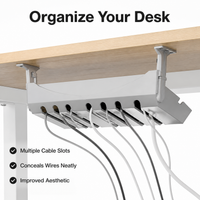 Wire Management Box, Under Desk wire Organiser, Gaming wire Management for Home Office, Modern Screw-On Cord Organiser