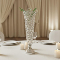 Elegant Crystal Vase Centerpiece Shiny Finish Wedding Centerpiece Vase Easy to Clean Crystal Flower Support for Banquet, Party, Birthday Celebration, Reception