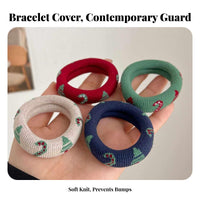 Anti-Collision Knitted Bracelet Protector High Elasticity Woven Wristband Long-Lasting for Women, Teens, Jewelry Protection, Daily Wear