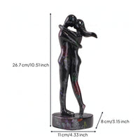 Couple Figurine Modern Couple Sculpture Glossy for Entryway, Bedroom, Couples