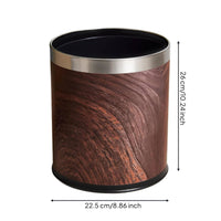 PU Leather Waste Container Elegant Leather Trash Can Decorative