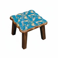 Vintage Design Small Square Bench adaptable Low Stool space-efficient Household Furniture Sturdy Build for Children, Families, Students, Entryway, Living Room, Bedroom, Office
