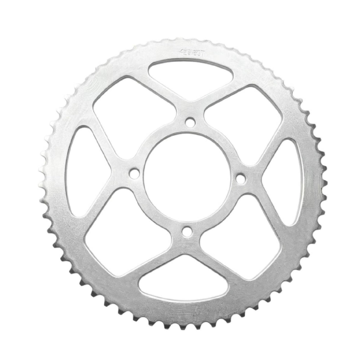 Metal 420-60T Sprocket Silver Sprocket with Cutout Spokes Toothed Drive Chain Precision-Cut for off-Road Motorcycles
