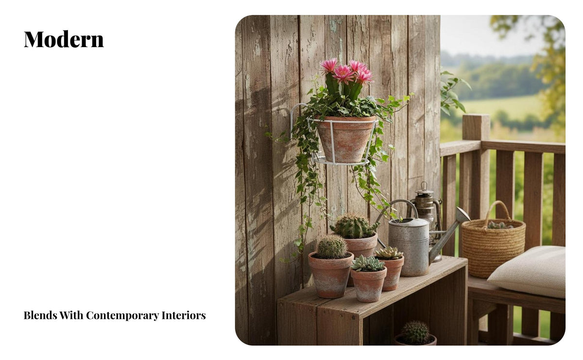 Flowerpot Holder with Hook Iron Balcony Planter Holder Metal Hanging Railing Planter for Patio, Fence