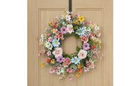 Vibrant Colors Seasonal Floret Wreath Handmade House Decoration Realistic Look for Party