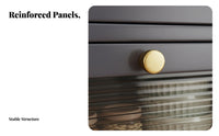 Large Capacity Freestanding Tea Cabinet Strong Load-Bearing Multi-Tier Storage Shelf Sturdy Construction Multi-Layer Sideboard Easy to Clean for Families, Homeowners, Home Chefs, Living Room, Pantry, Office