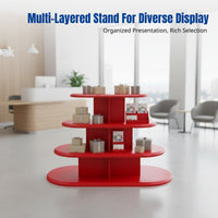 Bank Display Stand, Multitier Island Promotion Table, Gift Display Rack, Easy Assembly, Mall, Shop