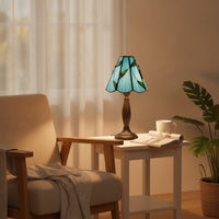 Handmade Tiffany Style Lampshade Scalloped Tiffany Lampshade Pastoral Table Lamp Shade Floral for Pendant Lights
