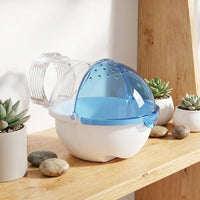 Snap-fit Hamster Toilet and Hamster Sand Bath, Translucent Acrylic Bath for Gerbils, Odor Control with Removable Base, 12.5x11x15cm Size