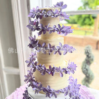 Transparent Acrylic Birthday Wedding Party Cake Garland 4-14 inch Foldable Spiral Multi-layer Cake Decoration