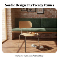 Long-Lasting Restaurant Table and Chair Set Easy to Clean Mid-Century-Century Modern Dining Set Space Saving Plywood Dining Chair Stain-Resistant for Business Owners, Homeowners, Families, Dessert Shop, Eatery, Apartment, Home