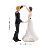 Wedding Cake Topper with Bride and Groom Western-Style Wedding Cake Topper Sophisticated Bride and Groom Figurine for Brides