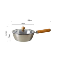 Multi-Cooktop Compatible Korean Pasta Pot with Handle Long-Lasting Kitchenware for Camping