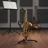 Alto Tenor Sax Stand Simple Assembly Foldable Saxophone Stand Musical Instrument Accessory for Artists, Students, Stage Performance